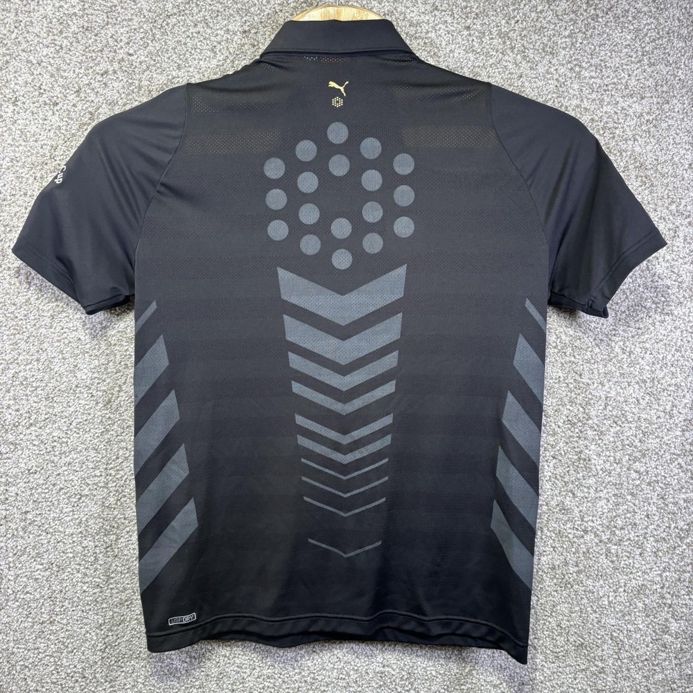 Puma Polo Shirt Mens Medium Black Hazeltine National Golf MacKenzie Cup 9 USPDRY - Picture 10 of 12